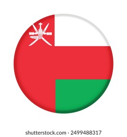 Einzige runde Flagge von Oman