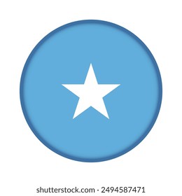 Isolated round flag of Somalia