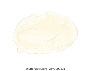 Isolated round flat spring roll pancake