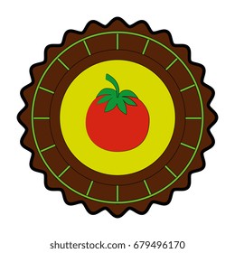 isolated round icon tomato