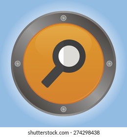 Isolated round label with a construction icon. Vector illustration