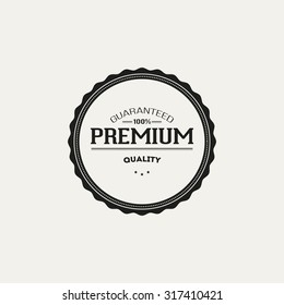 Isolated round label with text on a white background
