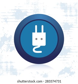 Isolated round label with a web icon. Vector illustration