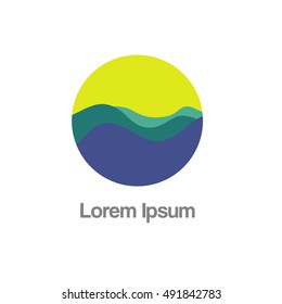 Isolated round shape logo. Multi color logotype.