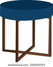 Isolated a round table on wheels office chair Vector