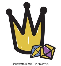Isolated royal crown design vector illustration