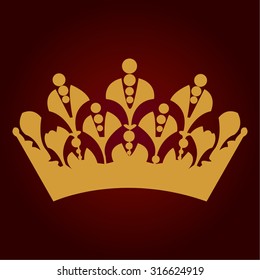 Isolated royal crown on a colored background