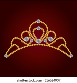 Isolated royal crown on a colored background