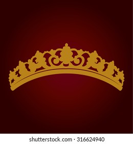 Isolated royal crown on a colored background