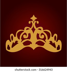 Isolated royal crown on a colored background