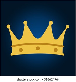 Isolated royal crown on a colored background