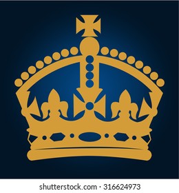 Isolated royal crown on a colored background