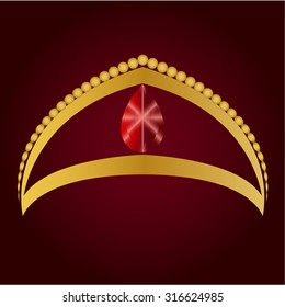 Isolated royal crown on a colored background