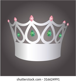 Isolated royal crown on a colored background