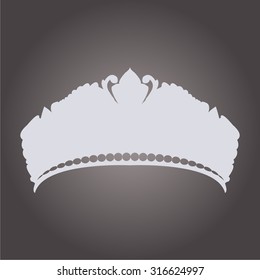 Isolated royal crown on a colored background