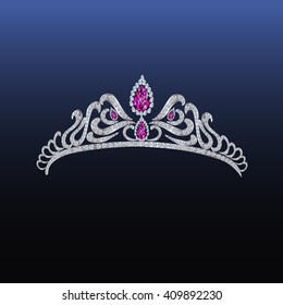 Isolated royal crown on a colored background