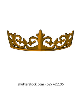 Isolated royal crown on a white background, Vector illustration