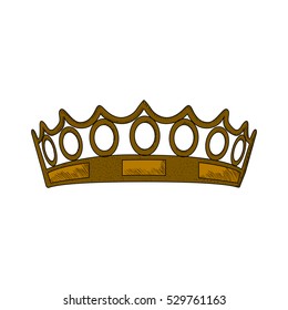 Isolated royal crown on a white background, Vector illustration