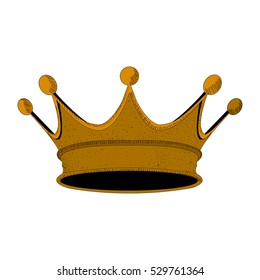 Isolated royal crown on a white background, Vector illustration