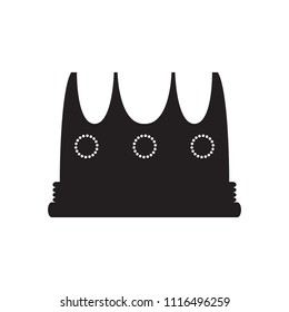 Isolated royal crown silhouette