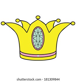 Isolated royal crown, vector illustration