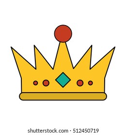 Isolated royalty crown design
