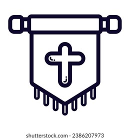 Isolated royalty emblem icon medieval Vector