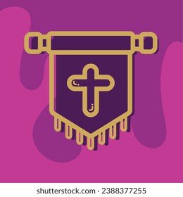 Isolated royalty emblem icon medieval Vector