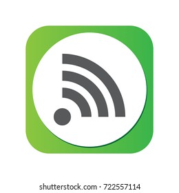 Isolated Rss Icon Symbol On Clean Background. Vector Feed Element In Trendy Style.