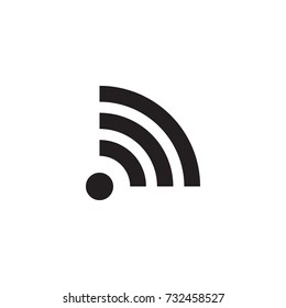 Isolated Rss Icon Symbol On Clean Background. Vector Feed Element In Trendy Style.