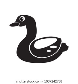 Isolated rubber duck toy icon