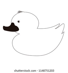 Isolated rubber duck toy icon