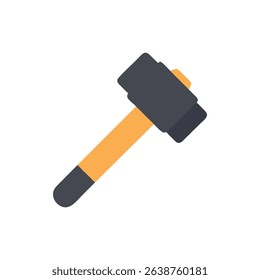 Isolated rubber mallet tool on a White Background illustration