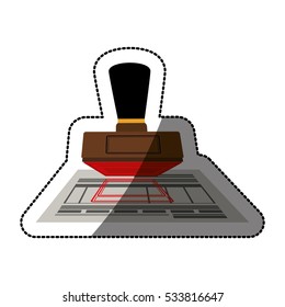 Isolated rubber stamp design