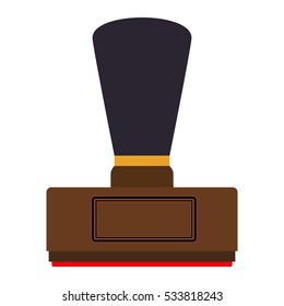 Isolated rubber stamp design