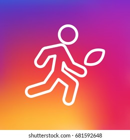 Isolated Rugby Outline Symbol On Clean Background. Vector American Football  Element In Trendy Style.
