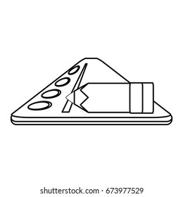 isolated ruler cartoon