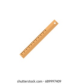 Isolated Ruler Flat Icon. Straightedge Vector Element Can Be Used For Ruler, Measure, Straightedge Design Concept.