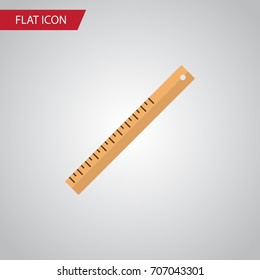 Isolated Ruler Flat Icon. Straightedge Vector Element Can Be Used For Ruler, Measure, Straightedge Design Concept.