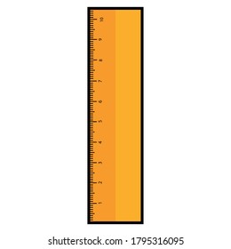 Isolated ruler icon. School supplies icon - Vector