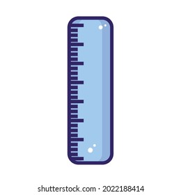 Isolated ruler icon school supply icon