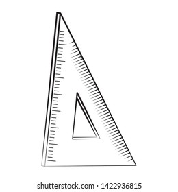 Isolated ruler of school design vector illustration