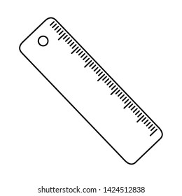 Isolated ruler tool design vector illustrator