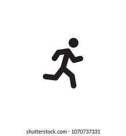 Isolated run icon symbol on clean background. Vector jogging element in trendy style.