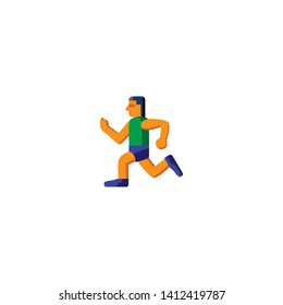 Isolated Running Man Vector Icon, Emoji, Emoticon