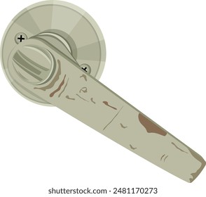 isolated rusty handle vector illustration