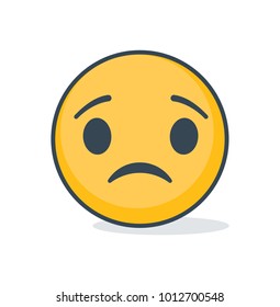 Isolated sad emoticon