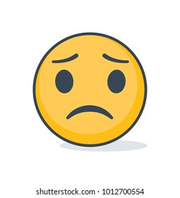 Isolated sad emoticon
