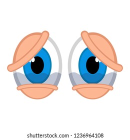 Isolated sad eyes image. Vector illustration design