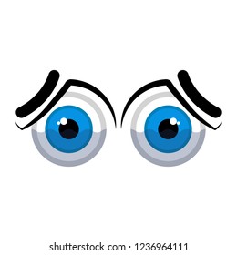 Isolated sad eyes image. Vector illustration design